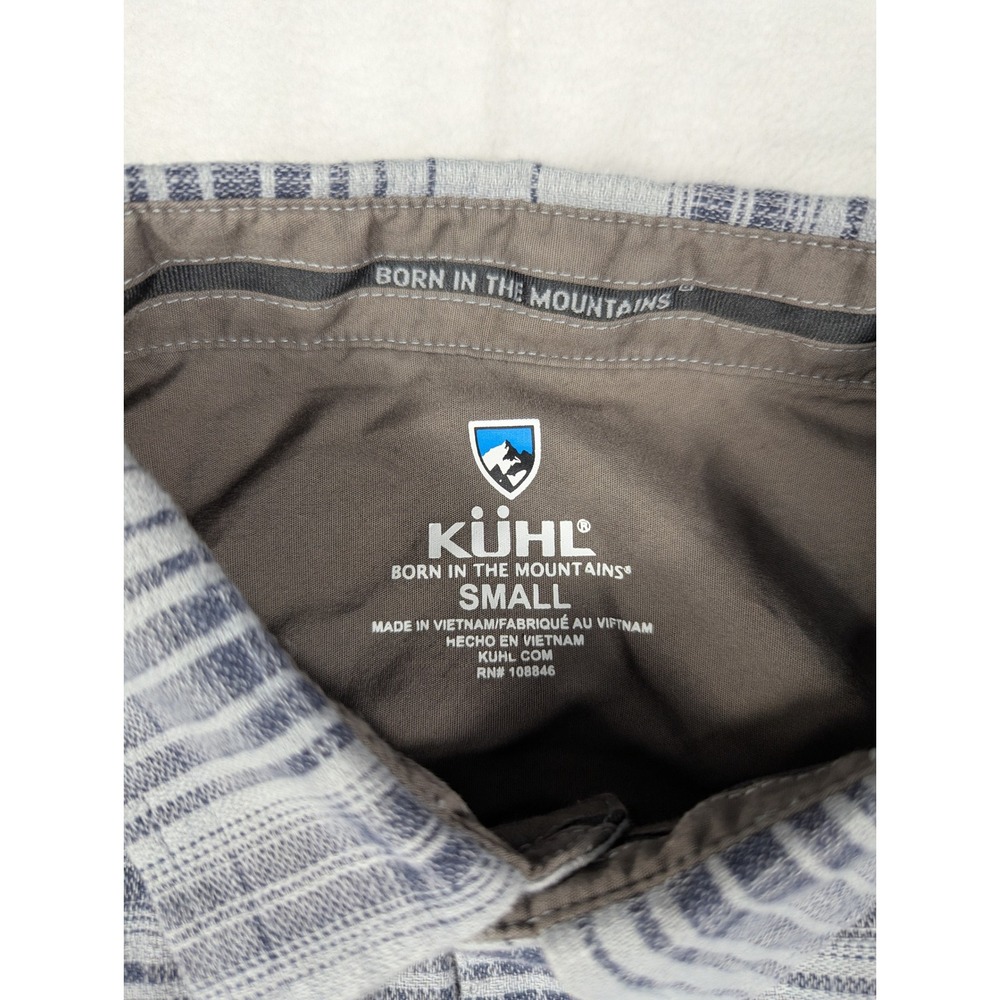 Kuhl Skorpio Linen Cotton‎ Plaid Short Sleeve Button-up Mens Shirt Size Small - Picture 4 of 6